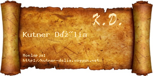 Kutner Dália névjegykártya